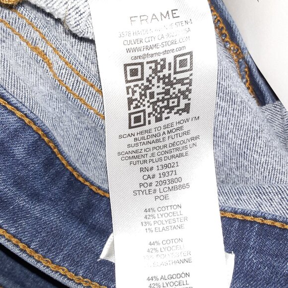 "Frame" Designer Denim * The Real Real Verified EUC* Women Blue Jean * Sz 33 ish - Picture 7 of 10